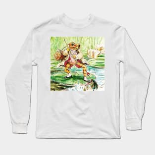 “Jeremy Fisher Catches a Fish” by Beatrix Potter Long Sleeve T-Shirt